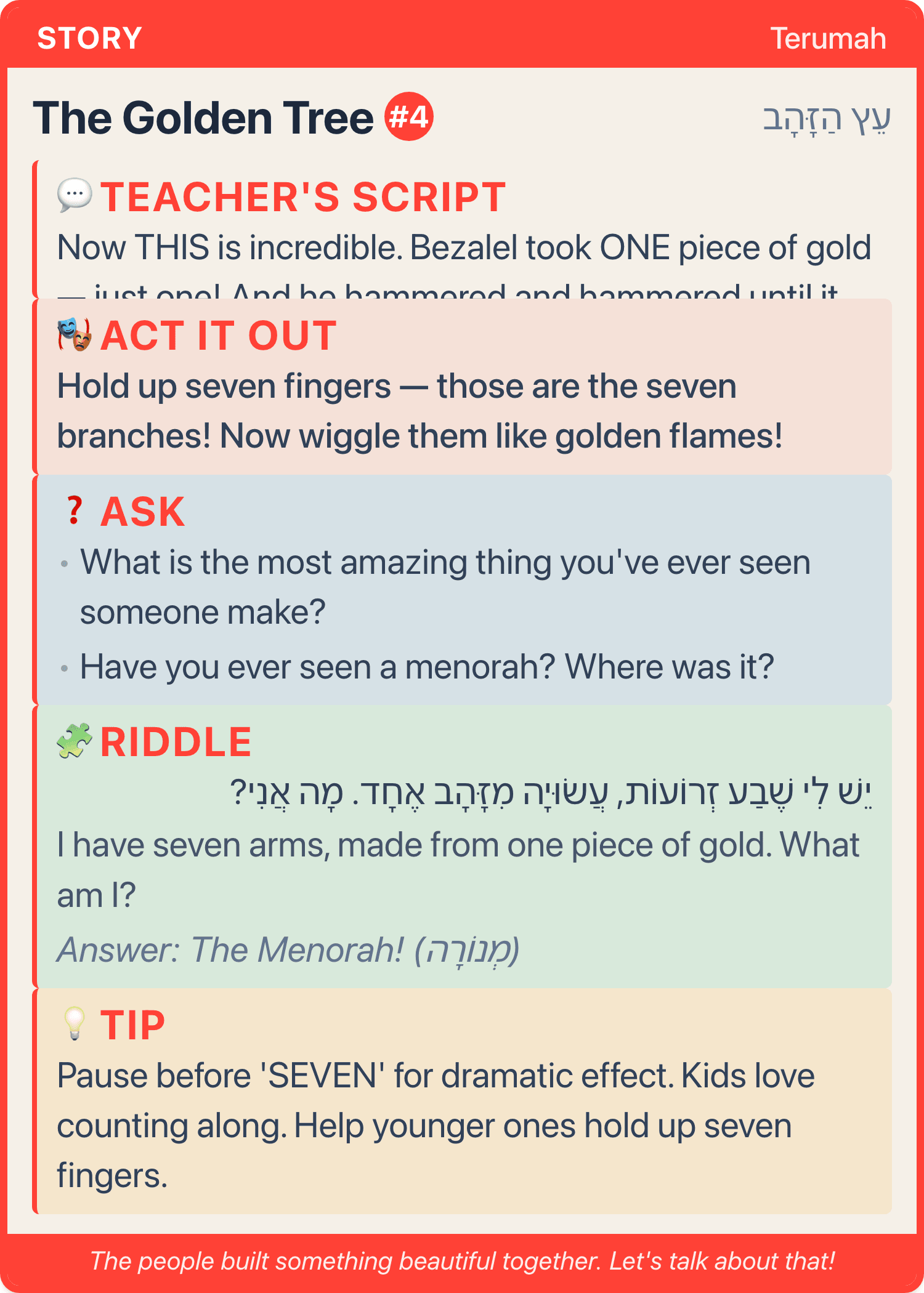 The Golden Tree β teacher content